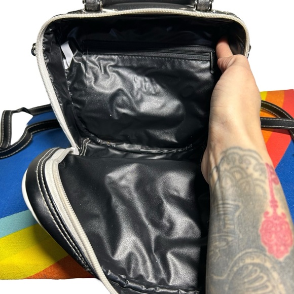 VINTAGE | Y2K “Whatever” Mini Pleather Bowling Bag w/ Detachable Crossbody Strap - Picture 10 of 16